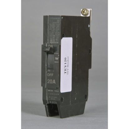 GE TEY115 Compact Lighting Panel Circuit Breaker With Copper/Aluminum Load Lug, 120/240/277 VAC, 15 A, 65/14 kA Interrupt, 1 Pole, LI/Non-Interchangeable Thermal Magnetic Trip